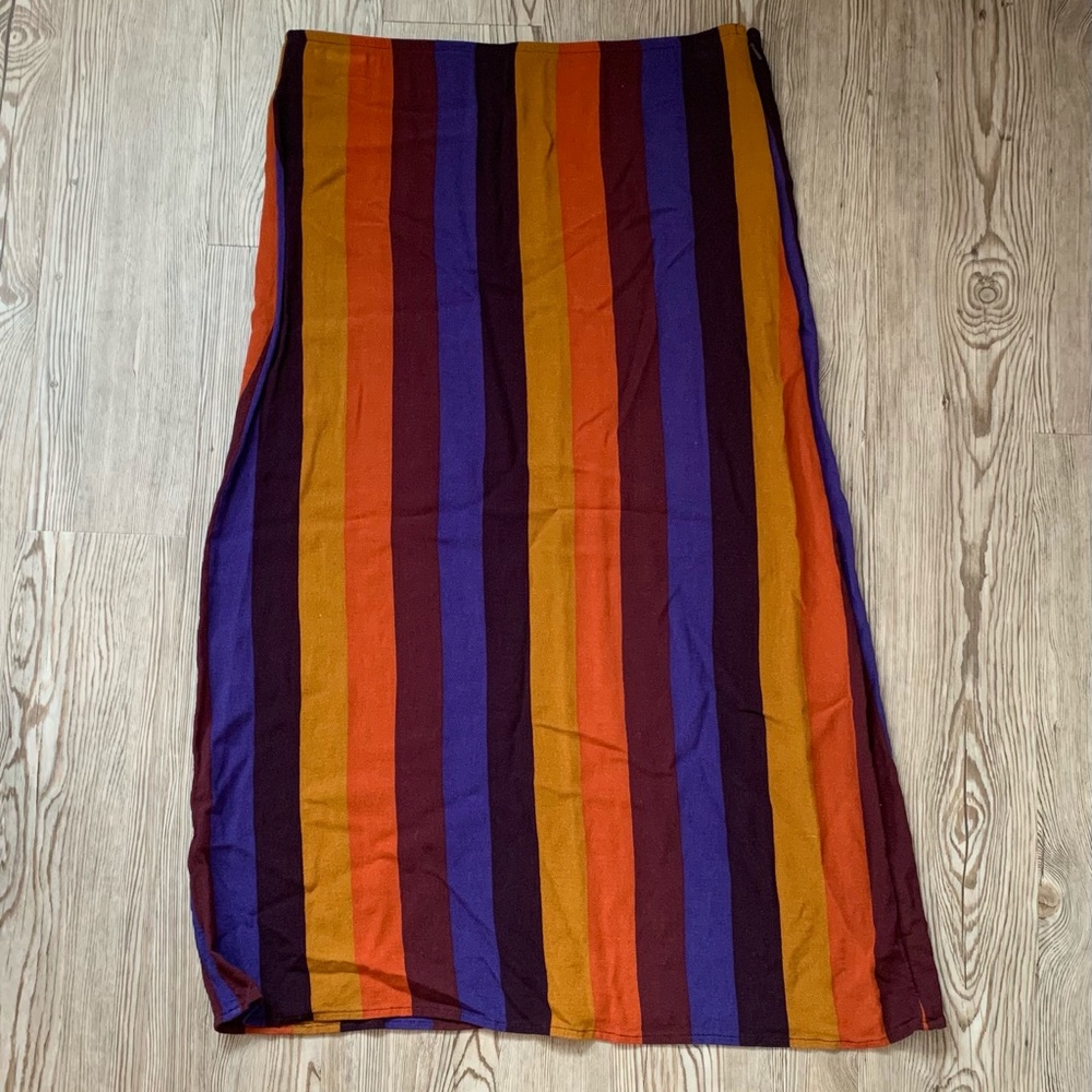 Striped Midi Skirt